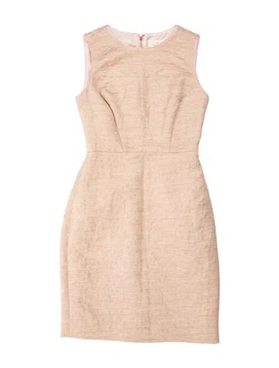 Pre-owned Kate Spade Crew Neck Mini Dress In Neutral