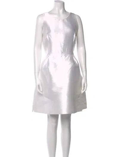 Pre-owned Kate Spade Crew Neck Mini Dress In Neutral