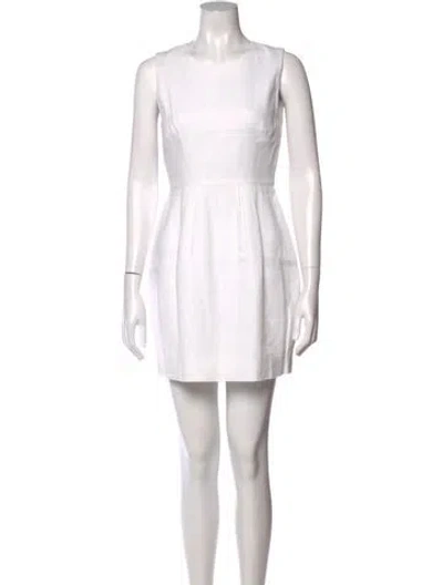 Pre-owned Kate Spade Crew Neck Mini Dress In Neutral