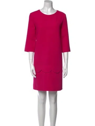 Pre-owned Kate Spade Crew Neck Mini Dress In Pink