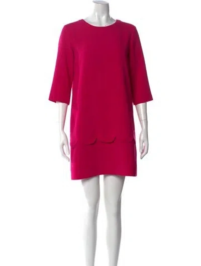 Pre-owned Kate Spade Crew Neck Mini Dress In Pink