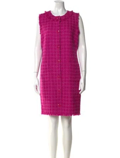 Pre-owned Kate Spade Crew Neck Mini Dress In Pink