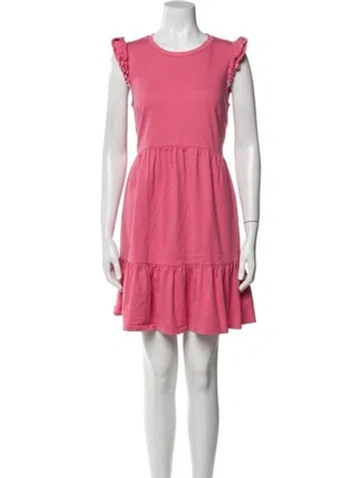 Pre-owned Kate Spade Crew Neck Mini Dress In Pink