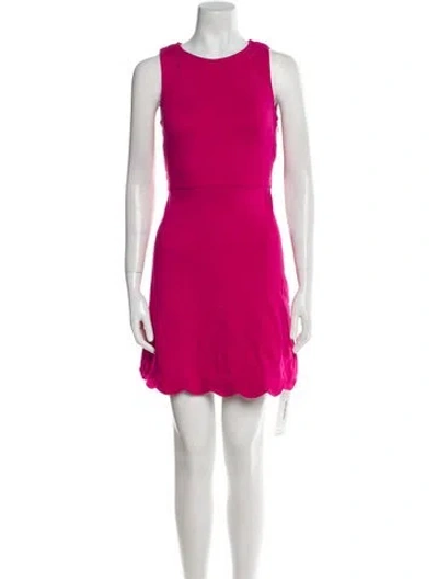 Pre-owned Kate Spade Crew Neck Mini Dress In Pink
