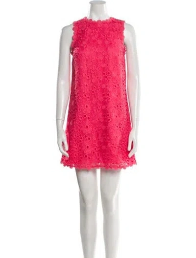 Pre-owned Kate Spade Crew Neck Mini Dress In Pink