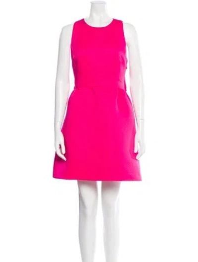 Pre-owned Kate Spade Crew Neck Mini Dress In Pink