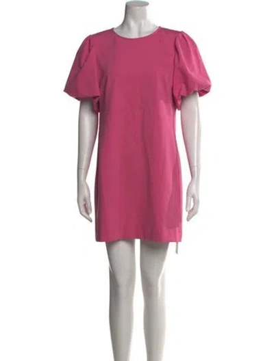 Pre-owned Kate Spade Crew Neck Mini Dress In Pink