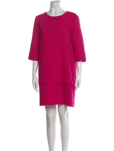 Pre-owned Kate Spade Crew Neck Mini Dress In Pink