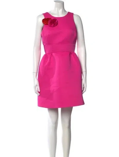 Pre-owned Kate Spade Crew Neck Mini Dress In Pink