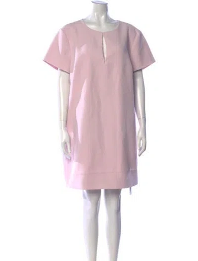 Pre-owned Kate Spade Crew Neck Mini Dress In Pink
