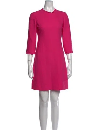 Pre-owned Kate Spade Crew Neck Mini Dress In Pink