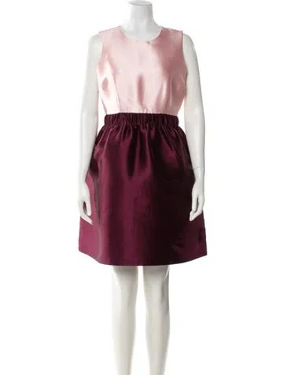 Pre-owned Kate Spade Crew Neck Mini Dress In Purple