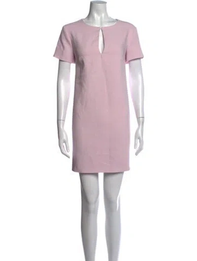 Pre-owned Kate Spade Crew Neck Mini Dress In Purple