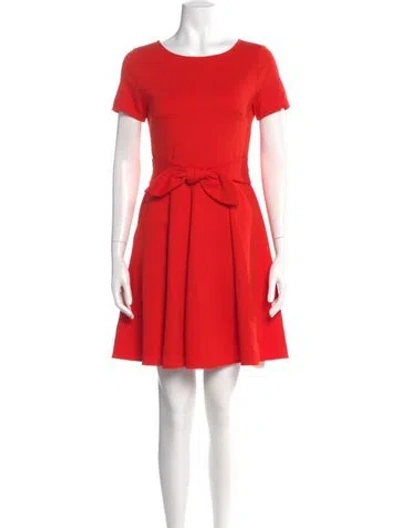 Pre-owned Kate Spade Crew Neck Mini Dress In Red