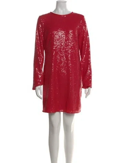 Pre-owned Kate Spade Crew Neck Mini Dress In Red