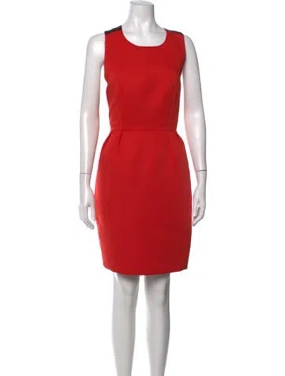 Pre-owned Kate Spade Crew Neck Mini Dress In Red