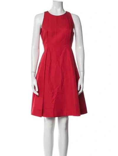 Pre-owned Kate Spade Crew Neck Mini Dress In Red