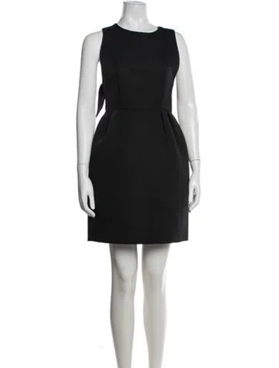 Pre-owned Kate Spade Crew Neck Mini Dress W/ Tags In Black