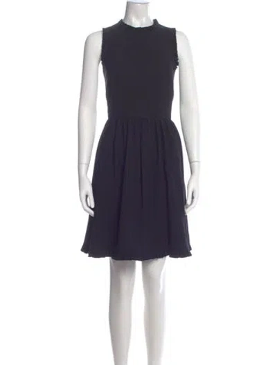 Pre-owned Kate Spade Crew Neck Mini Dress W/ Tags In Blue