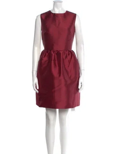 Pre-owned Kate Spade Crew Neck Mini Dress W/ Tags In Burgundy