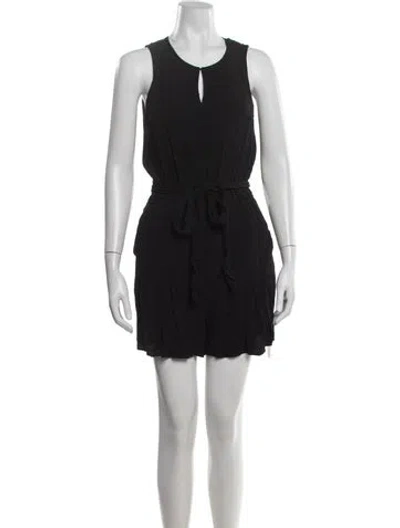 Pre-owned Kate Spade Crew Neck Romper In Black
