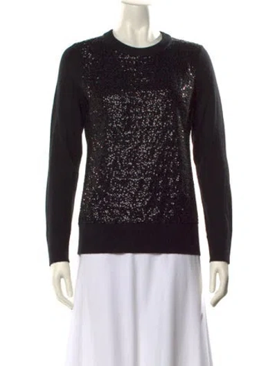 Pre-owned Kate Spade Crew Neck Sweater In Black