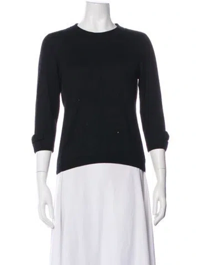 Pre-owned Kate Spade Crew Neck Sweater In Black