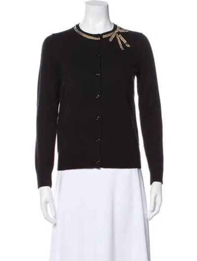 Pre-owned Kate Spade Crew Neck Sweater In Black