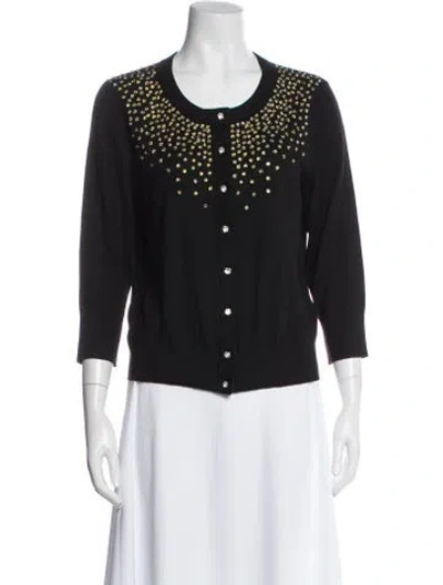 Pre-owned Kate Spade Crew Neck Sweater In Black