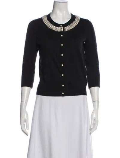 Pre-owned Kate Spade Crew Neck Sweater In Black