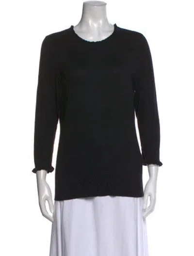 Pre-owned Kate Spade Crew Neck Sweater In Black