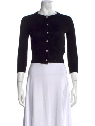 Pre-owned Kate Spade Crew Neck Sweater In Black