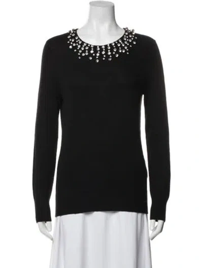 Pre-owned Kate Spade Crew Neck Sweater In Black