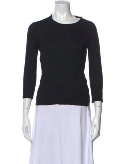 Pre-owned Kate Spade Crew Neck Sweater In Black