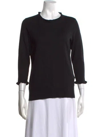 Pre-owned Kate Spade Crew Neck Sweater In Black