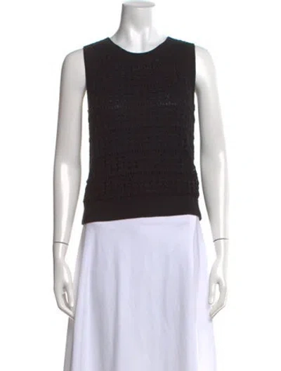 Pre-owned Kate Spade Crew Neck Sweater In Black