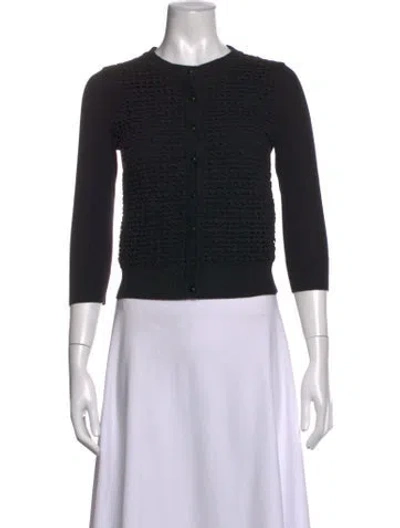 Pre-owned Kate Spade Crew Neck Sweater In Black