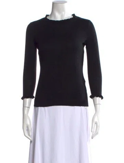 Pre-owned Kate Spade Crew Neck Sweater In Black