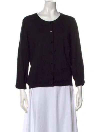 Pre-owned Kate Spade Crew Neck Sweater In Black