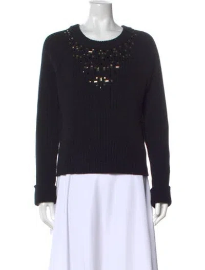 Pre-owned Kate Spade Crew Neck Sweater In Black