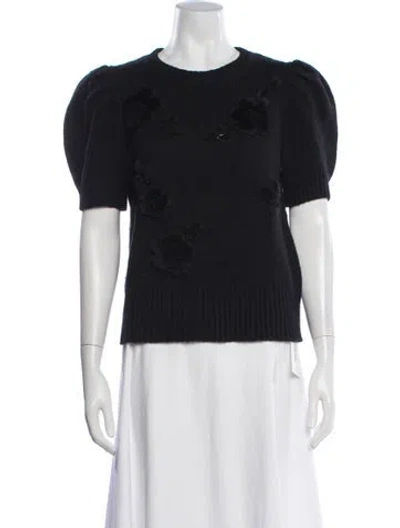 Pre-owned Kate Spade Crew Neck Sweater In Black
