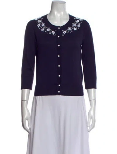 Pre-owned Kate Spade Crew Neck Sweater In Black