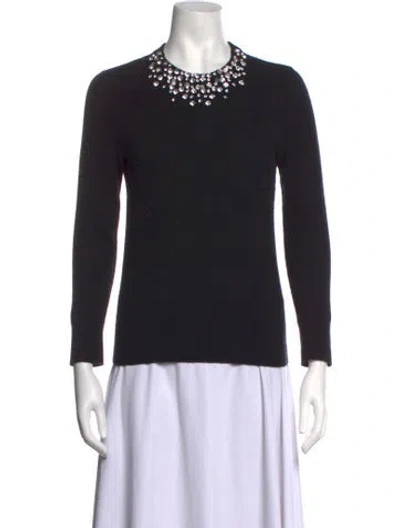 Pre-owned Kate Spade Crew Neck Sweater In Black