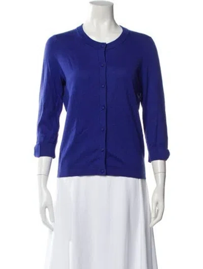 Pre-owned Kate Spade Crew Neck Sweater In Blue