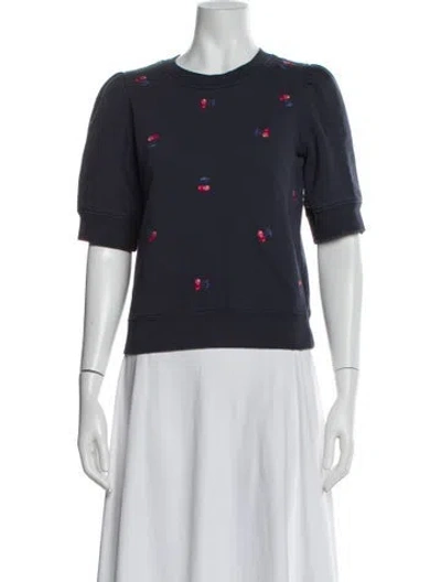 Pre-owned Kate Spade Crew Neck Sweater In Blue