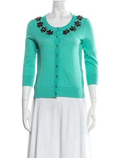 Pre-owned Kate Spade Crew Neck Sweater In Blue