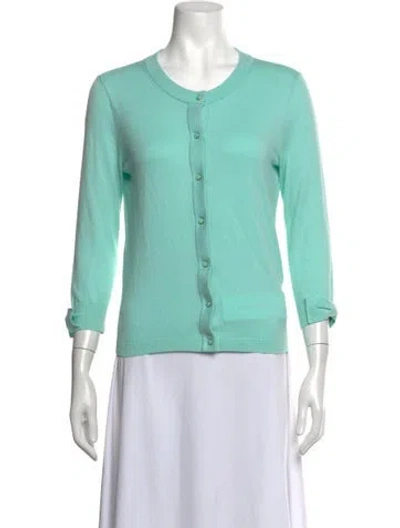 Pre-owned Kate Spade Crew Neck Sweater In Blue
