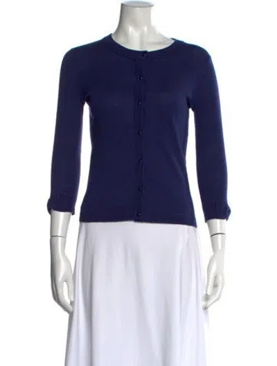 Pre-owned Kate Spade Crew Neck Sweater In Blue