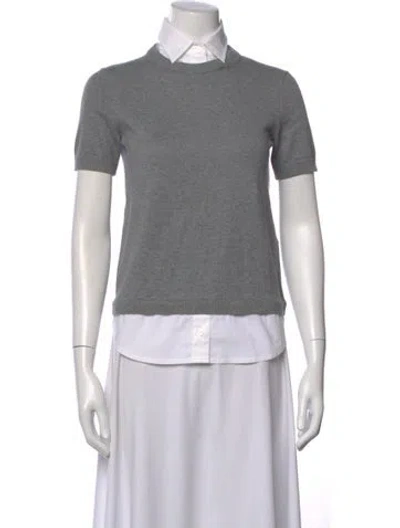 Pre-owned Kate Spade Crew Neck Sweater In Gray