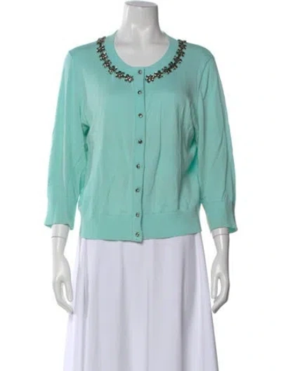 Pre-owned Kate Spade Crew Neck Sweater In Green